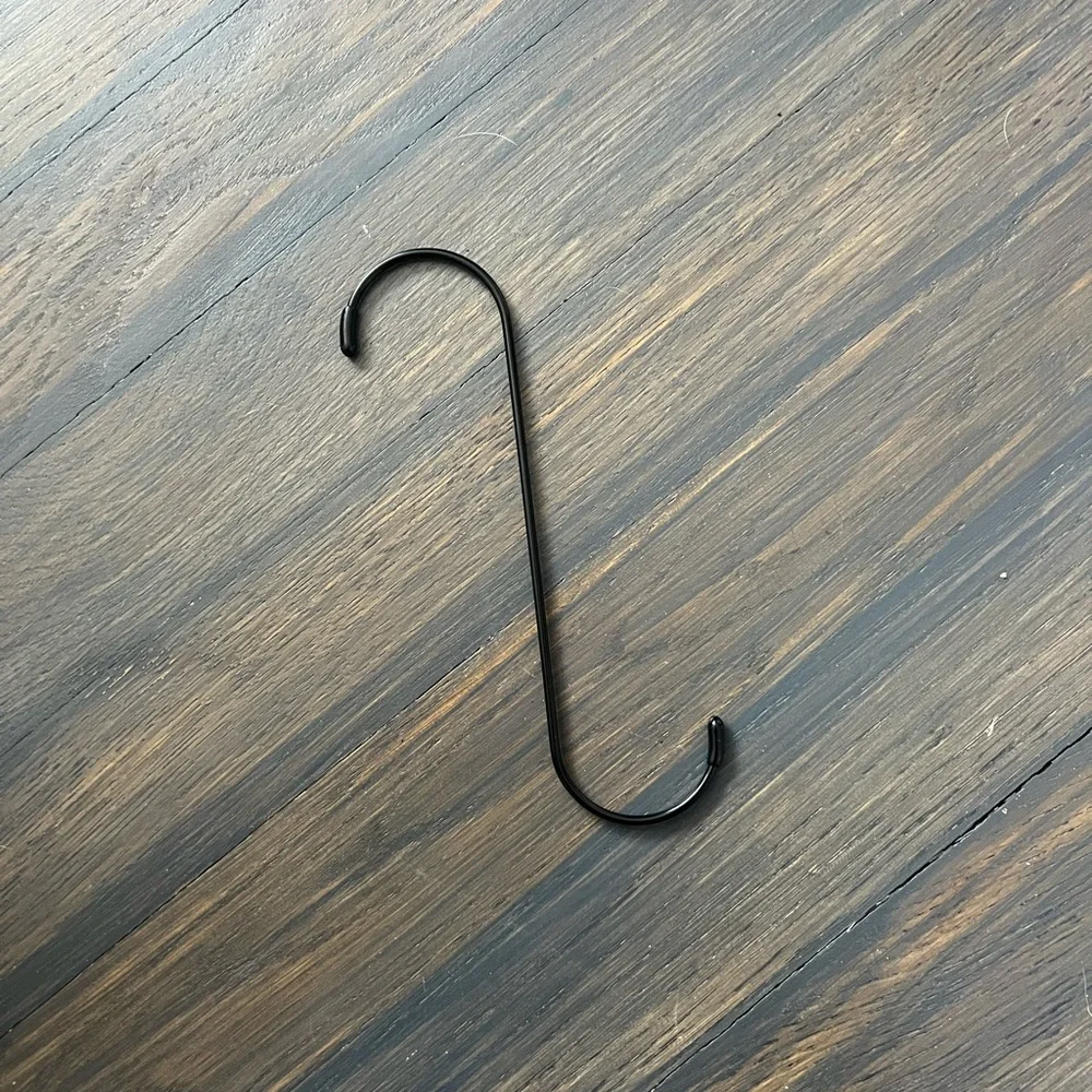 Sleek Black Metal Wall Hook